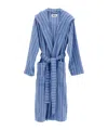 Tekla Hooded Bathrobe In Blue
