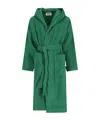 Tekla Hooded Bathrobe In Green