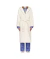 Tekla Off-white Terry Hooded Bathrobe In Neutral