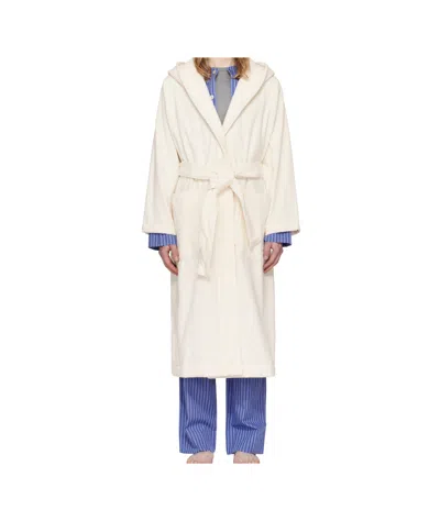 Tekla Hooded Bathrobe In White