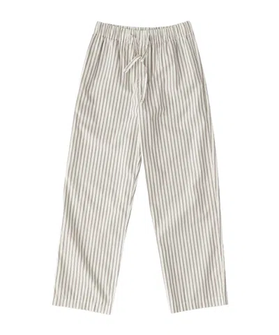 Tekla Hopper Striped Pajama Pants In White