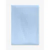 Tekla Island Blue Percale Super-king Fitted Cotton Sheet