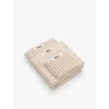 Tekla Ivory Stripes Striped Organic-cotton Washcloth 30cm X 30cm