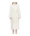 Tekla Lace-up Bathrobe In Metallic