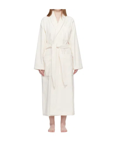 Tekla Lace-up Bathrobe In Metallic