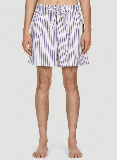 TEKLA LIDO STRIPE SLEEP SHORTS