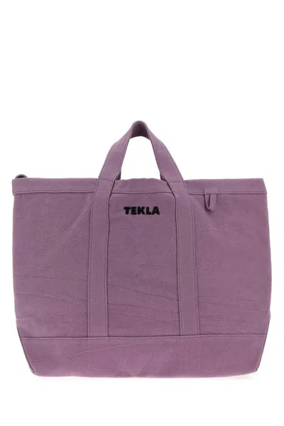 TEKLA LILAC CANVAS SHOPPING BAG
