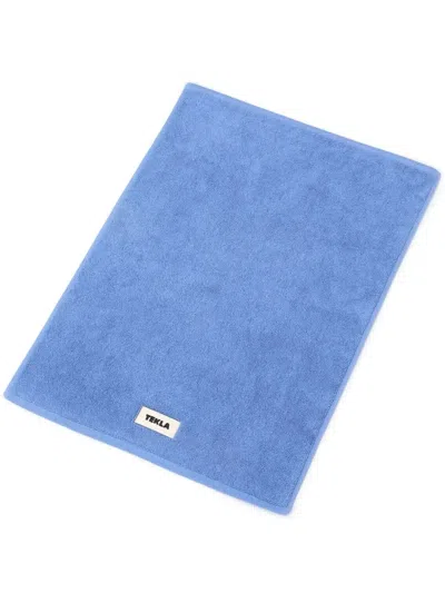 Tekla Badematte Mit Logo-patch In Blue