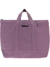 Tekla Lilac Canvas Shopping Bag In Purple