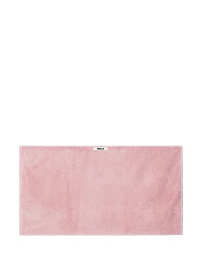 Tekla 로고 패치 핸드 타월 In Pink