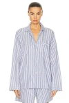 Tekla Long Sleeve Stripe Shirt In Skagen Stripes