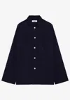 Tekla Shirt Pyjama With Pocket And Long Sleeves In Blue