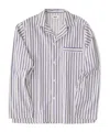 Tekla Long-sleeved Pajama Shirt In Multi