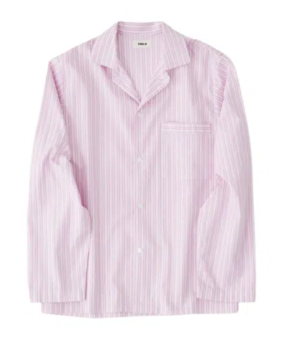 Tekla Long-sleeved Shirt Pajamas In Pink