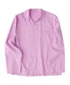 Tekla Long-sleeved Shirt Pajamas In Purple