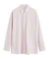 Tekla Loose Long Pajama Shirt In Pink