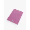 Tekla Magenta Bordered Organic-cotton Bath Mat 70cm X 50cm In Magenta