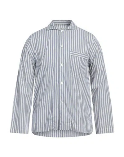 Tekla Man Shirt Blue Size S Organic Cotton