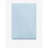 Tekla Morning Blue Percale Fitted Cotton Bedsheet