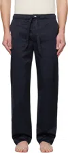 Tekla Striped Trousers With Back Pocket And Elastic Waistband In Chelsea