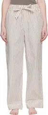 Tekla Stripe-pattern Pajama Trousers In Neutral