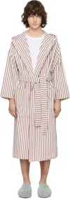 Tekla Striped Bathrobe In Multi