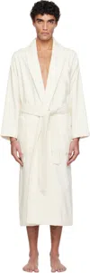 Tekla Off White Terry Classic Bathrobe In White