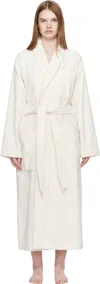 Tekla Off White Terry Classic Bathrobe In White