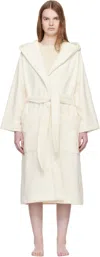 Tekla Off-white Terry Hooded Bathrobe In White
