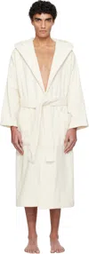 Tekla Off White Terry Classic Bathrobe In White