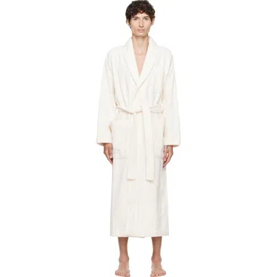 Tekla Off-white Terry Classic Bathrobe In 8-ivory