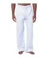 Tekla Pyjama Trousers With Elastic Waistband And Side Stripe Detail In White