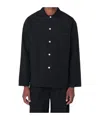 Tekla Black Pyjama Shirt In Black
