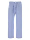 Tekla Organic Cotton Trousers In Blue