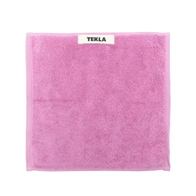 Tekla Organic-cotton Face Towel (30cm X 30cm) In Pink