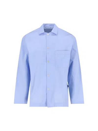 Tekla Pajama Shirt In Shirt Blue