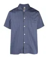 Tekla Pajama Short-sleeved Shirt In Blue