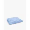 Tekla Percale Double Organic-cotton Pillow Sham 50cm X 75cm Island Blue Stripes