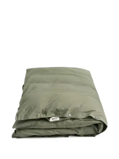Tekla Percale Duvet Cover In Green