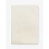 Tekla Percale King Fitted Cotton Sheet Winter White