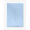 Tekla Percale King Fitted Cotton Sheet Island Blue