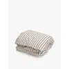 Tekla Percale Stripe-pattern Double Organic-cotton Duvet Cover Hopper Stripes In Hopper Stripes