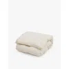 Tekla Percale Stripe-pattern Double Organic-cotton Duvet Cover Winter White
