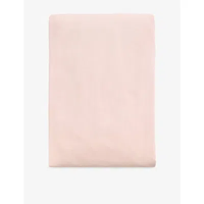 Tekla Petal Pink Percale Fitted Cotton Bedsheet