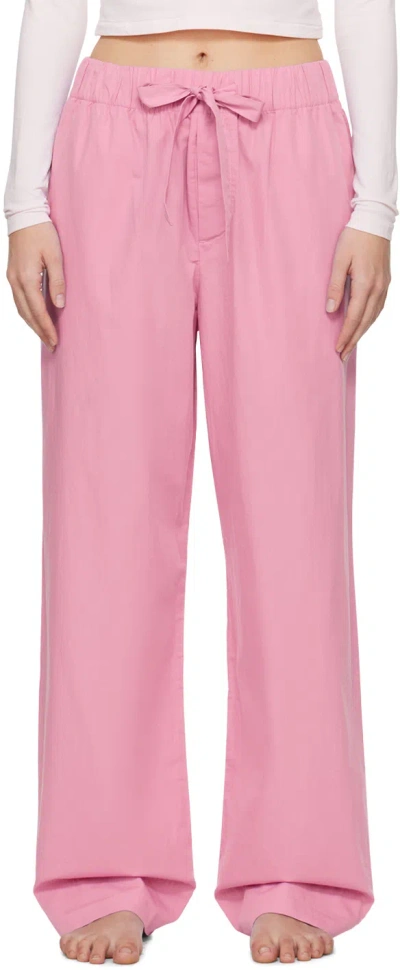 Tekla Pink Drawstring Pyjama Pants In Purple Pink