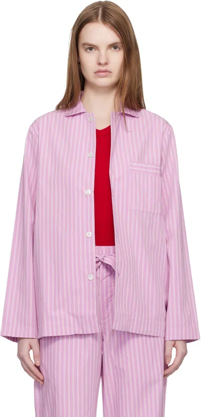 Tekla Pink Long-sleeved Pyjama Shirt