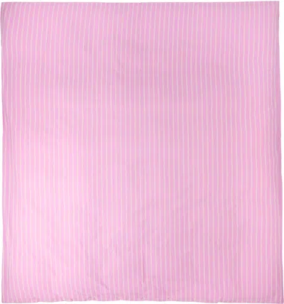 Tekla Pink Percale Duvet Cover, Queen