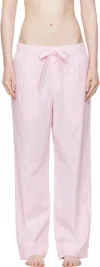 Tekla Pink Poplin Pyjama Pants