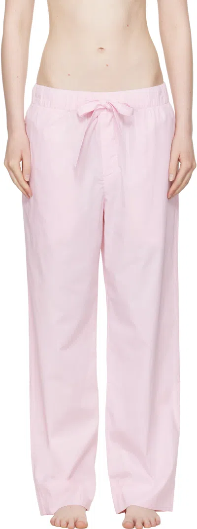Tekla Pink Poplin Pyjama Pants