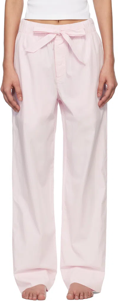 Tekla Pink Poplin Pyjama Pants In Soft Pink